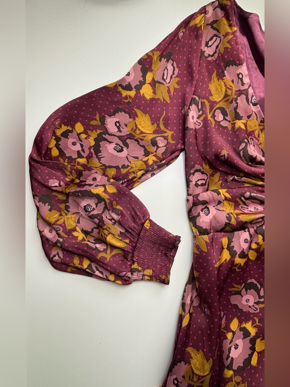 Free People Morning Light Floral Mini Dress Purple Size 4 NWT - Picture 8 of 12